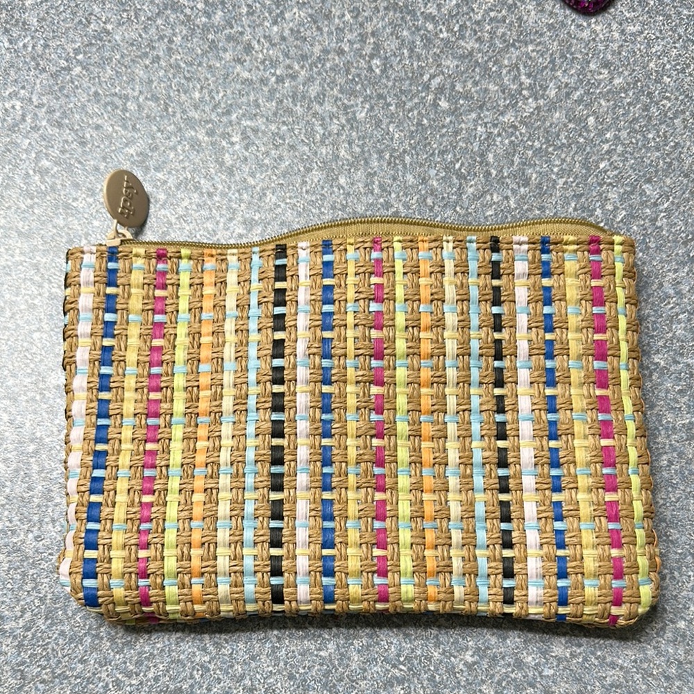 Ipsy Vibrant Woven Zipper makeup Pouch
